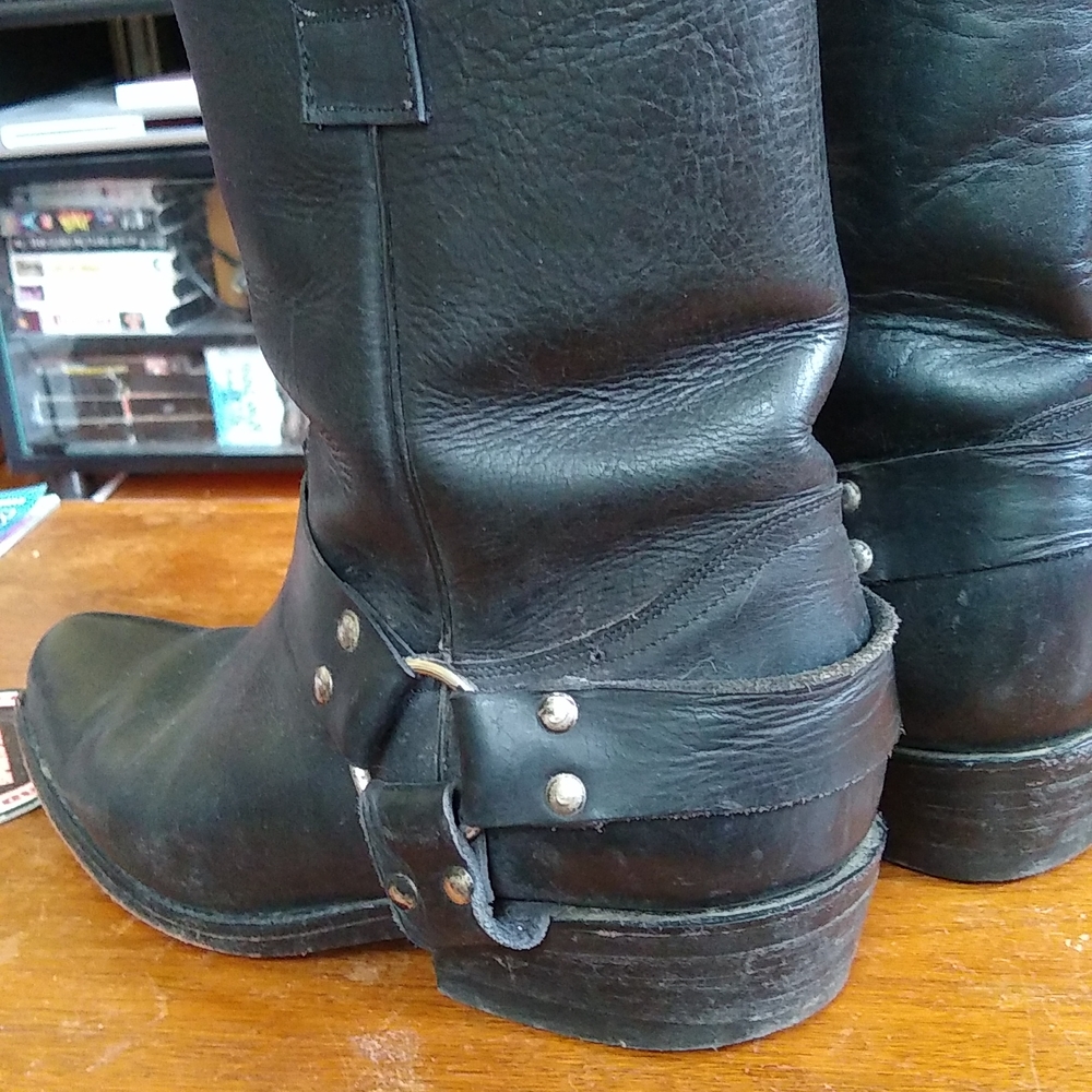 Vintage Israel brand leather boots estimated size 8.5